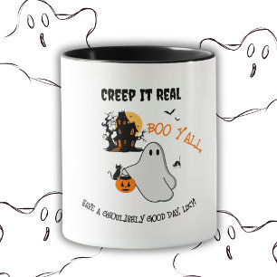 Caneca Padrão de Design fantasma de Spooky Halloween
