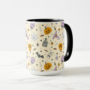 Caneca Padrão de Dia das Bruxas Bonito