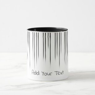 Caneca Padrão de distribuição de Na moda preto/branco