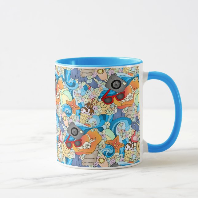 Caneca Padrão de diversão de verão (Direita)