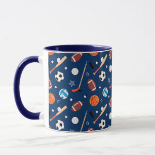 Caneca Padrão de esportes de beisebol