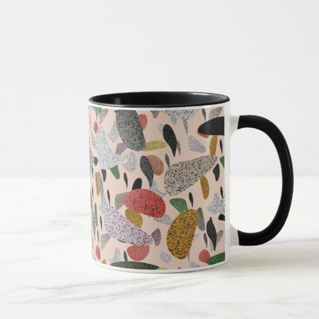 Caneca Padrão de estilo artístico moderno abstrato (Direita)