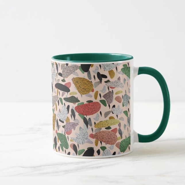 Caneca Padrão de estilo artístico moderno abstrato (Direita)