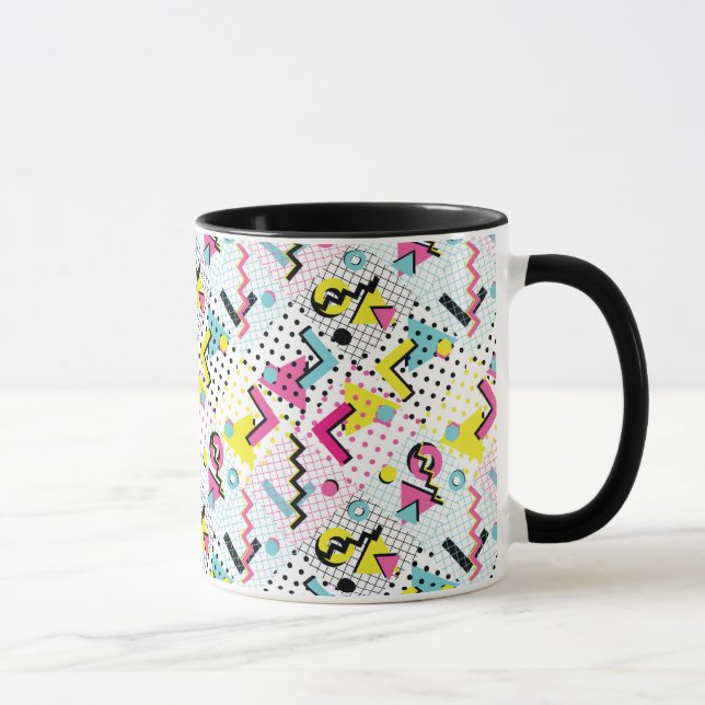 Caneca Padrão de Estilo de Memphis Pós-moderno (Direita)
