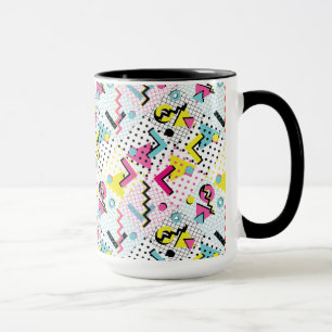 Caneca Padrão de Estilo de Memphis Pós-moderno