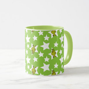 Caneca Padrão de Estrela do Grinch Espiando