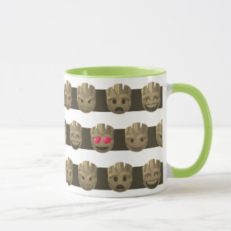 Caneca Padrão de Faixa Emoji do Groot