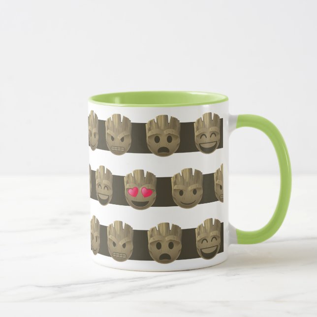 Caneca Padrão de Faixa Emoji do Groot (Direita)