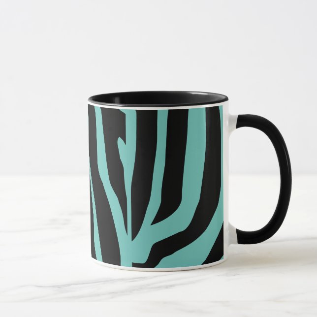 Caneca Padrão de faixas de impressão de zebra personaliza (Direita)