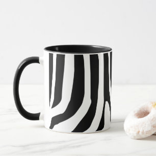 Caneca Padrão de faixas de impressão de zebra personaliza