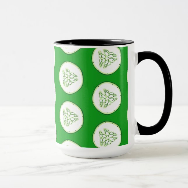 Caneca Padrão de fatias de pepino (Direita)