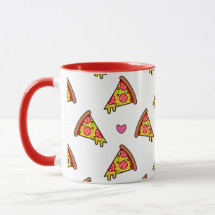 Caneca Padrão de fatias de pizza yummy