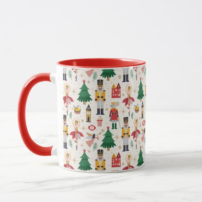 Caneca Padrão de Feriado do Balé Nutcracker (Esquerda)