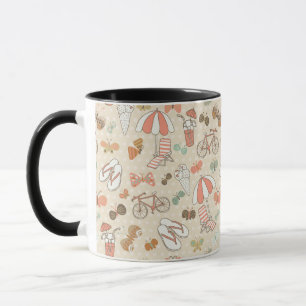 Caneca Padrão de Férias de Verão