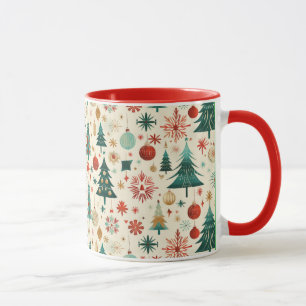 Caneca Padrão de Festas de Inverno Festivas