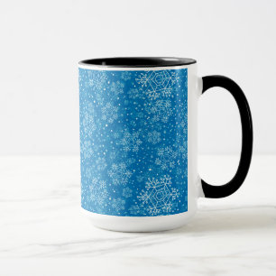 Caneca Padrão de flocos de neve