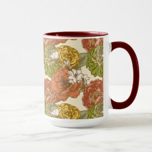 Caneca Padrão de Flor do Jardim