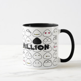 Caneca Padrão de Fluo Onigiri Japonês