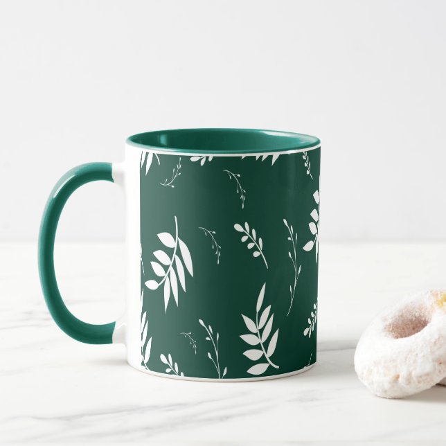 Caneca padrão de folha (Com Donut)