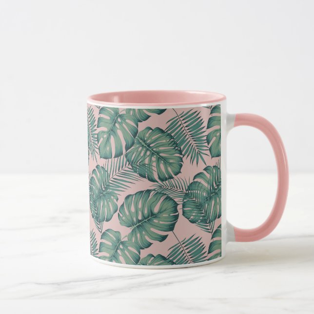 Caneca Padrão de Folha Tropical (Direita)