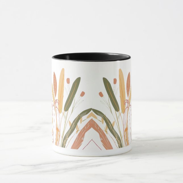 Caneca Padrão de Folhas de outono (Centro)