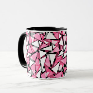 Caneca padrão de formas de triângulos geométricos