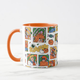 Caneca Padrão de Fotos de Halloween do Scooby-Doo