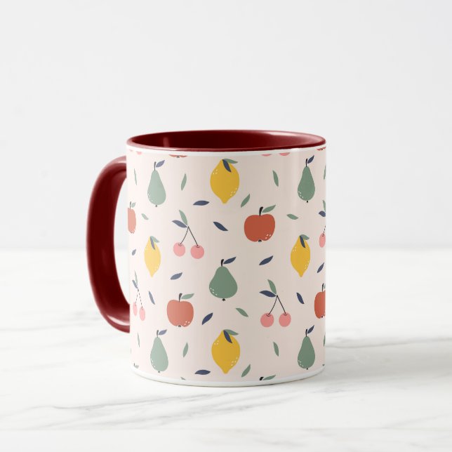 Caneca Padrão de Fruta cômoda (Frente Esquerda)