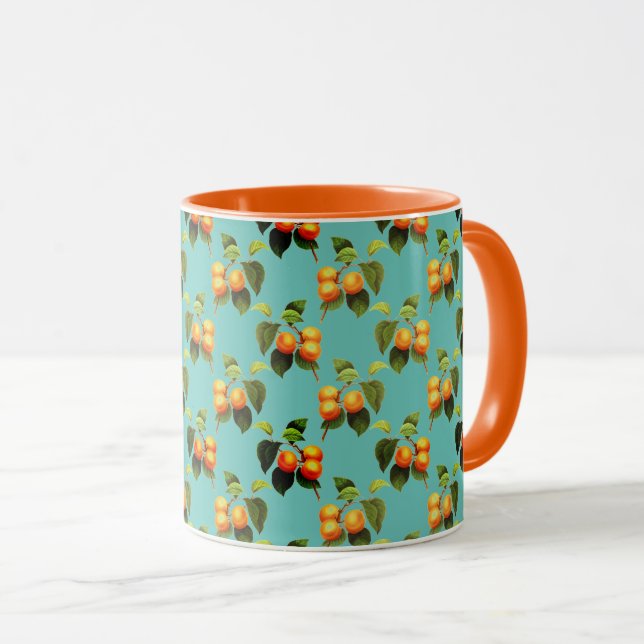 Caneca Padrão de fruta de pêssego (Frente Esquerda)