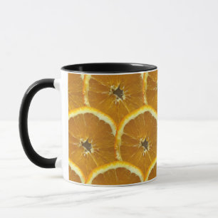 Caneca Padrão de fruta fresca das fatias de laranja