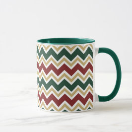 Caneca Padrão de Gavão Verde Verde Branco