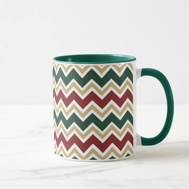 Caneca Padrão de Gavão Verde Verde Branco (Direita)