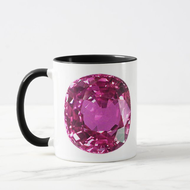 Caneca Padrão de Gemstone Rosa (Esquerda)