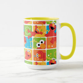 Caneca Padrão de Grade Colorido do Elmo