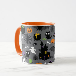 Caneca Padrão de Halloween