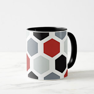 Caneca Padrão de Hexágono de Arte Moderna