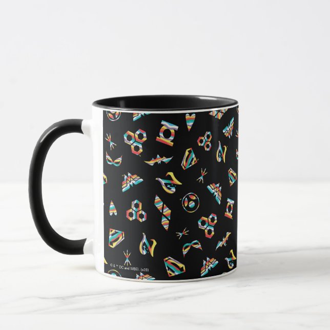 Caneca Padrão de Ícone Arco-Íris de Super Hero Girls DC (Esquerda)