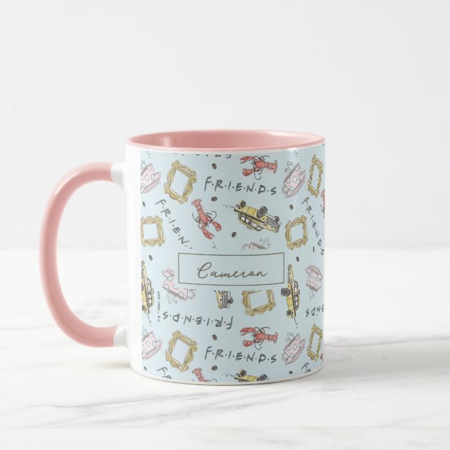 Caneca Padrão de Ícones de Aquarela do FRIENDS™ | Adicion (Esquerda)