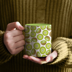 Caneca Padrão de Kiwi de corte