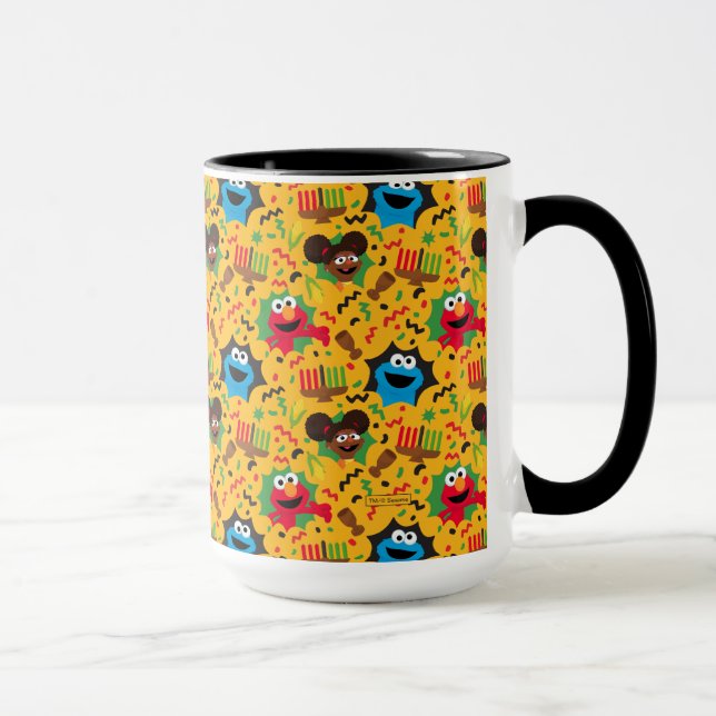 Caneca Padrão de Kwanzaa Street Sesame (Direita)