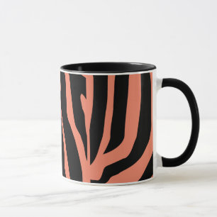 Caneca Padrão de Listras de Zebra Personalizado