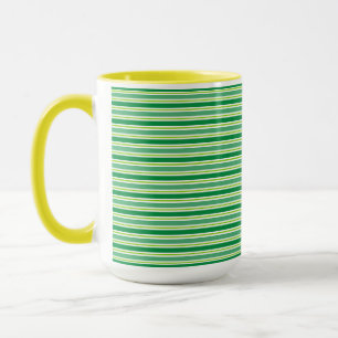Caneca Padrão de Listras Verdes do Dia de São Patrício-54