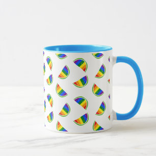 Caneca Padrão de Melancia Arco-Íris