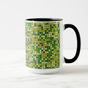 Caneca Padrão de Mosaico da Bolinhas Decorativa nº 2