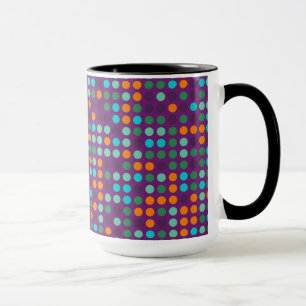 Caneca Padrão de Mosaico da Bolinhas Retroativa nº 6