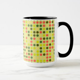 Caneca Padrão de Mosaico da Bolinhas Retroativa nº 9