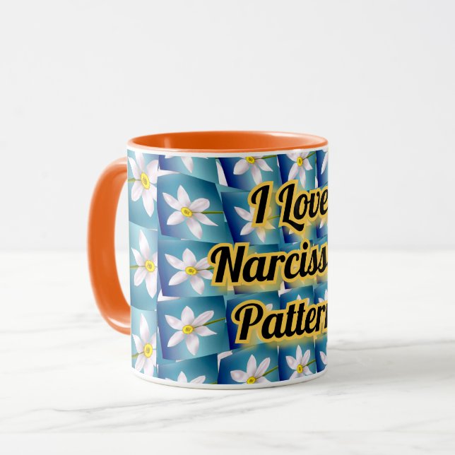 Caneca Padrão de Narciso Branco (Frente Esquerda)