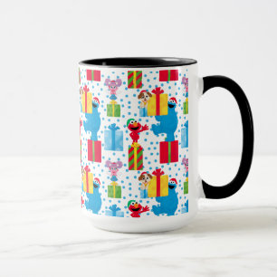 Caneca Padrão de Natal da Rua Sésamo
