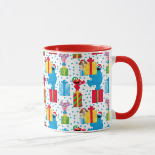 Caneca Padrão de Natal da Rua Sésamo