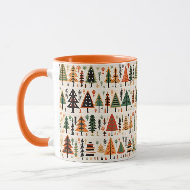 Caneca Padrão de Natal de Arte Folclórica Escandinava (Esquerda)